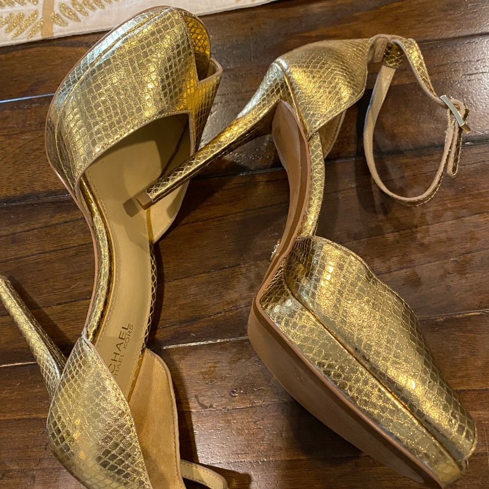 Michael Kors Gold Heels